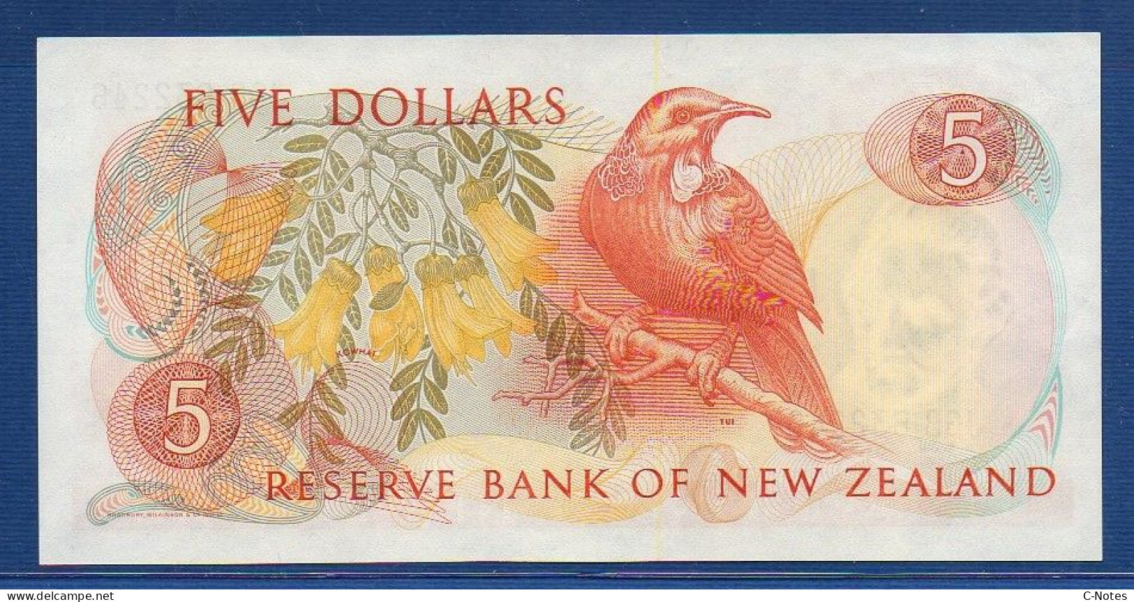 NEW ZEALAND  - P.171b – 5 Dollars ND (1981- 1992) XF (pressed), S/n JGB632246 - Nouvelle-Zélande