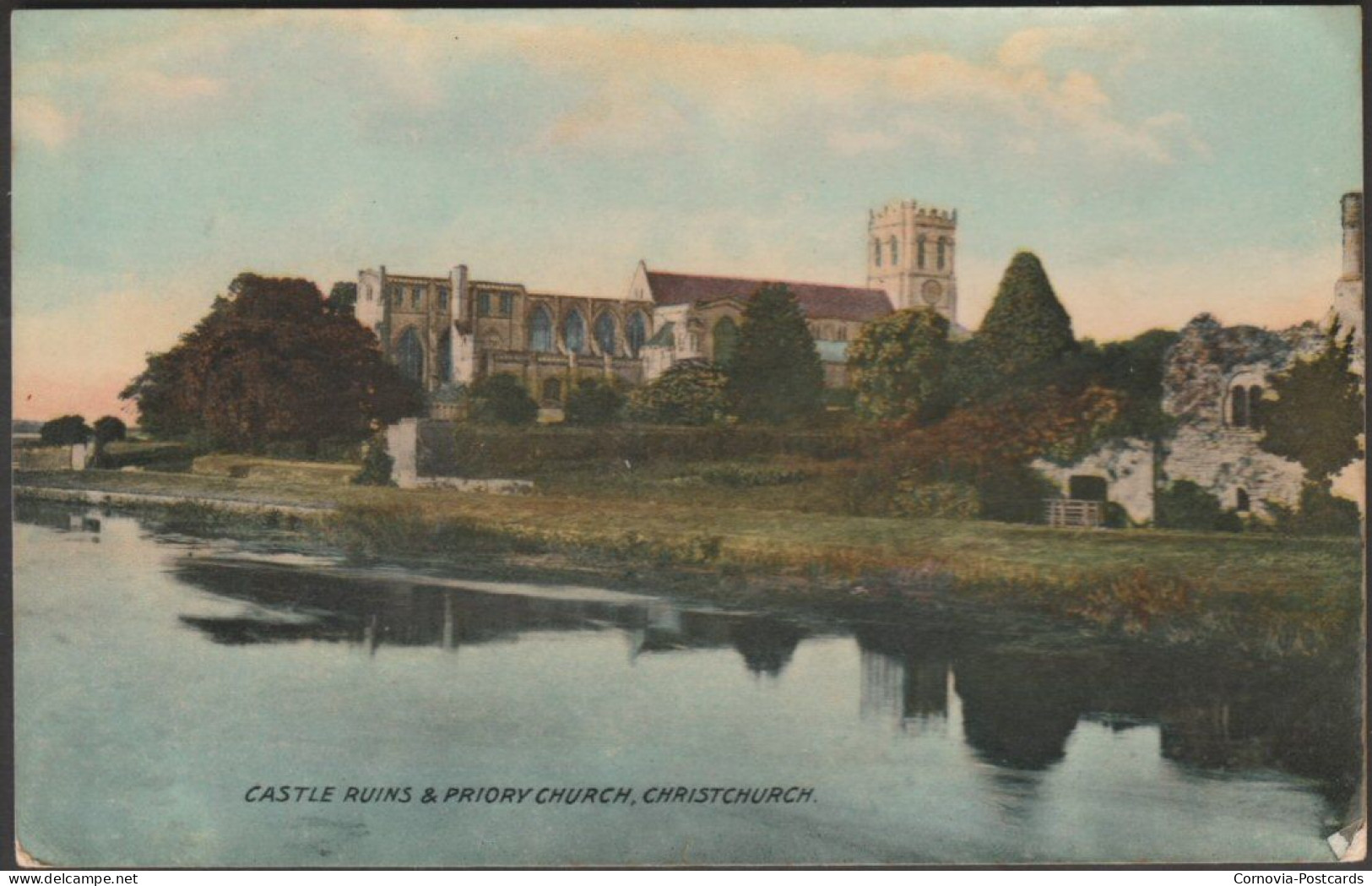 Castle Ruins & Priory Church, Christchurch, Hampshire, 1908 - Postcard - Otros & Sin Clasificación