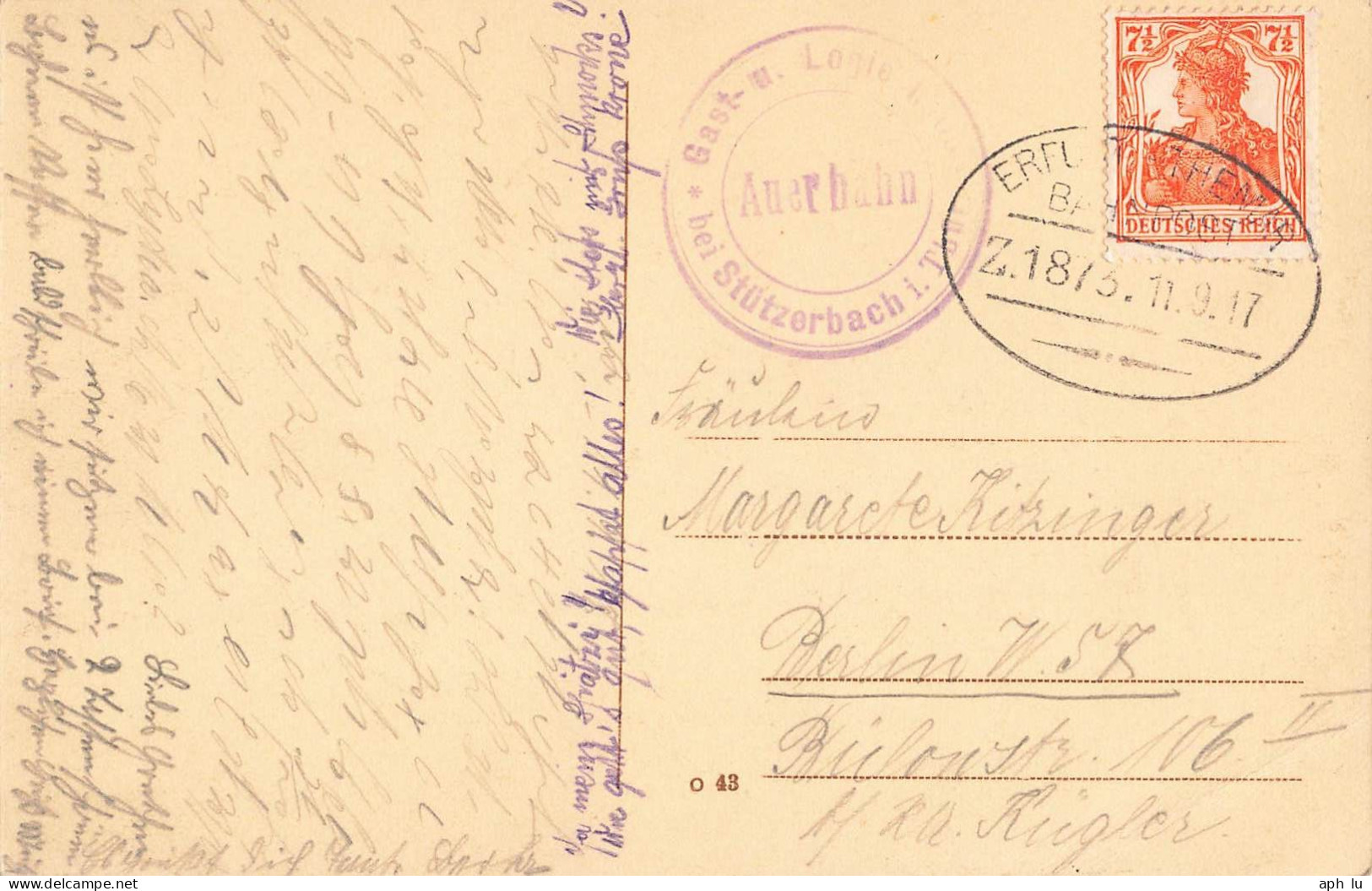 Bahnpost (Ambulant; R.P.O./T.P.O.) Erfurt-Themar (ZA2399) - Covers & Documents