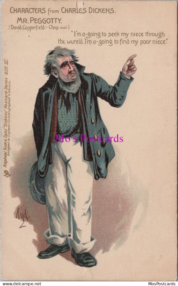 Literature Postcard - Characters From Charles Dickens, Mr Peggotty  DZ138 - Vertellingen, Fabels & Legenden