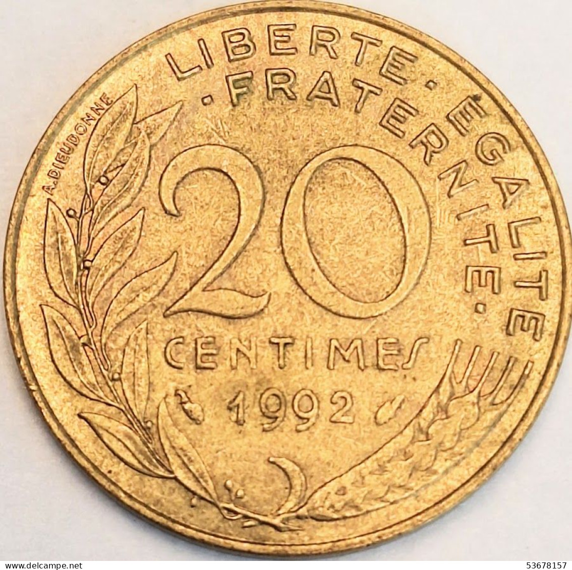 France - 20 Centimes 1992, KM# 930 (#4277) - 20 Centimes