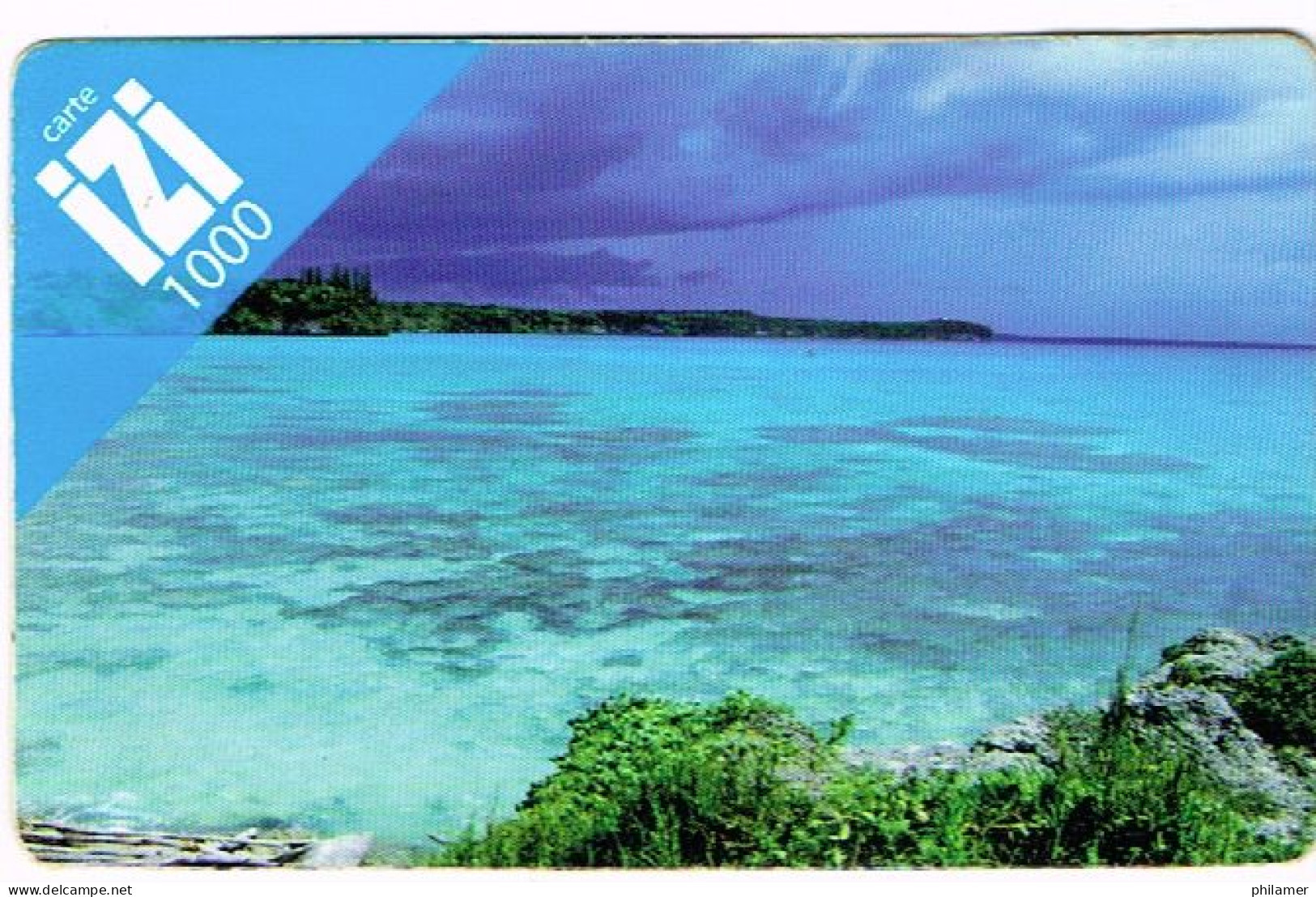 Nouvelle Caledonie Caledonie Telecarte Phonecard Prepayee IZI 1000 Francs PLAGE LAGON Ex 2011 Ut BE - Nouvelle-Calédonie