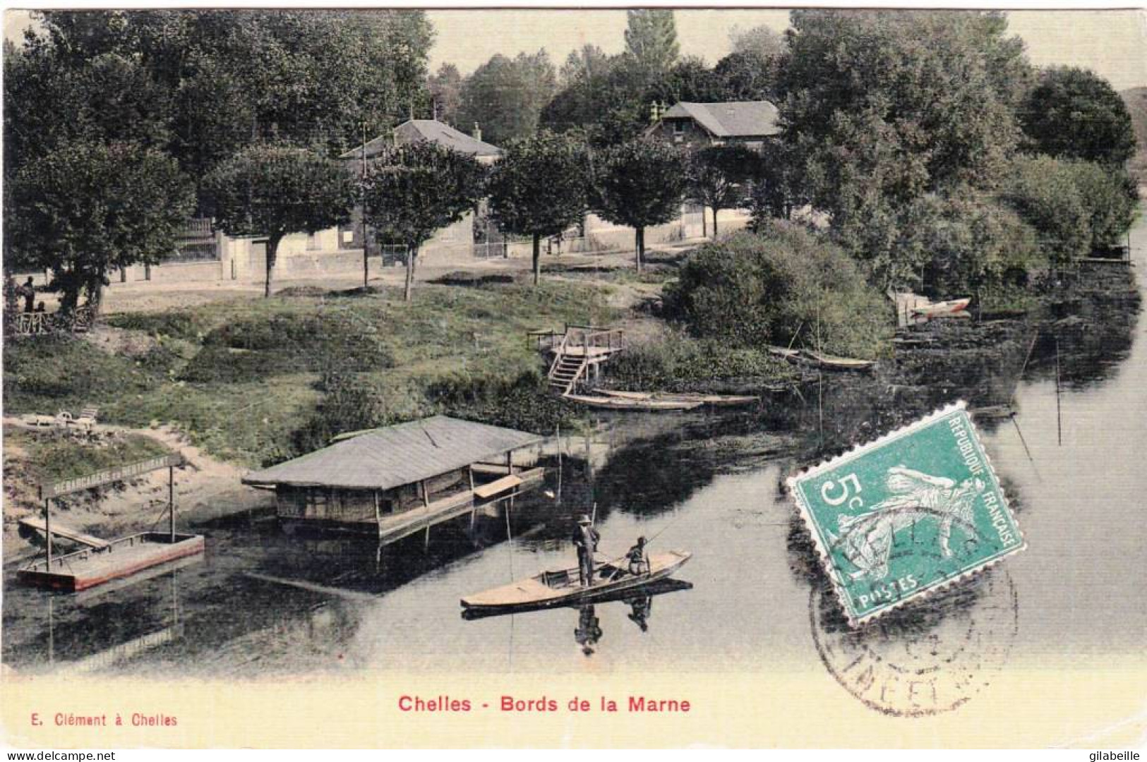 77 - Seine Et Marne -  CHELLES -  Bords De La  Marne - Carte Toilée - Chelles