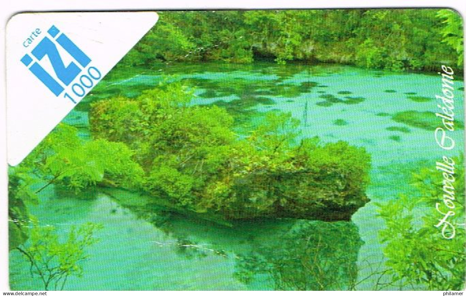 Nouvelle Caledonie Caledonie Telecarte Phonecard Prepayee IZI 1000 Francs Paysage Lagon Recif Ex 2015 Ut BE - Nieuw-Caledonië