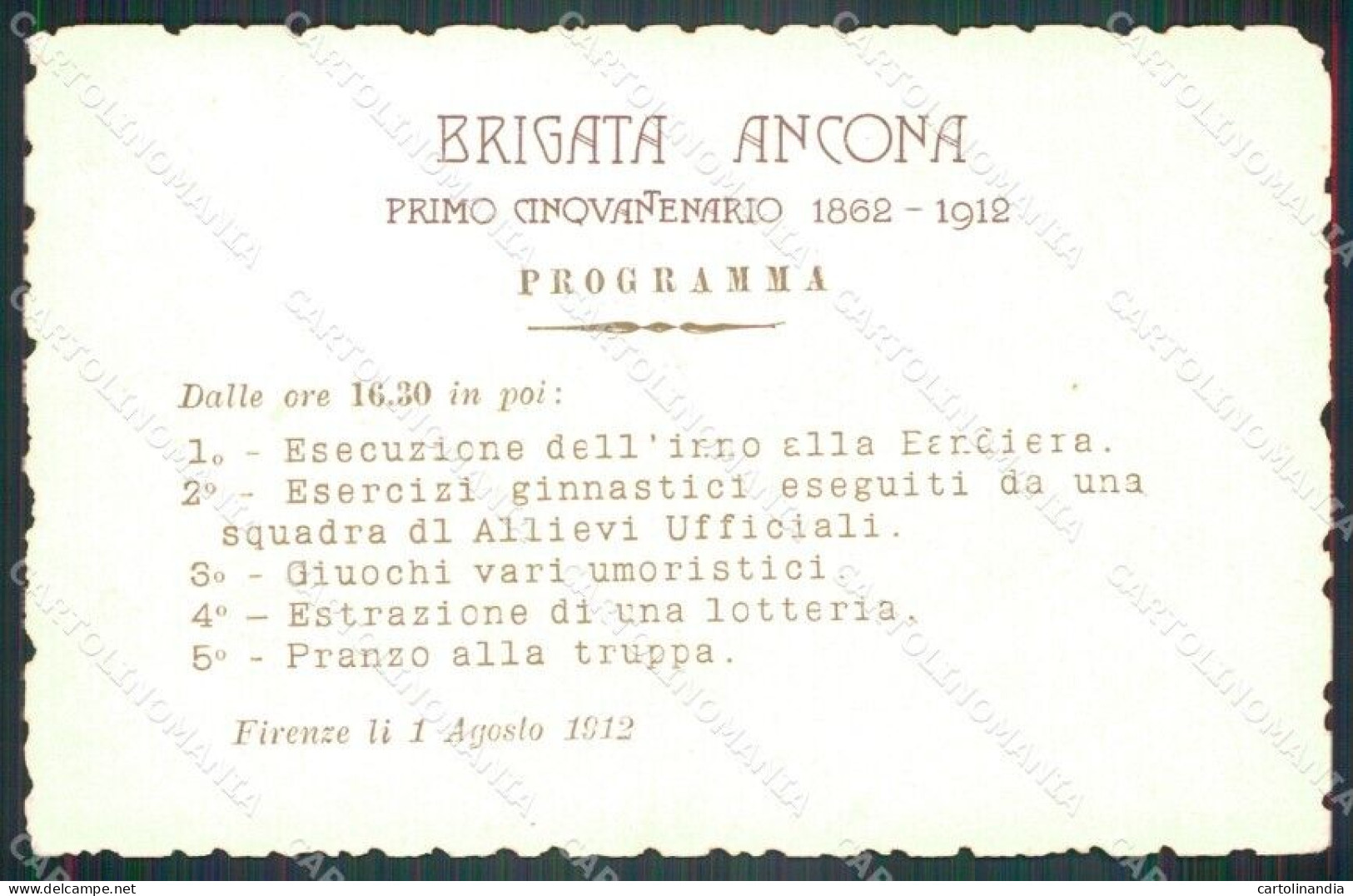 Militari 69º 70º Reggimento Fanteria Firenze Brigata Ancona Cartolina XF5304 - Regiments