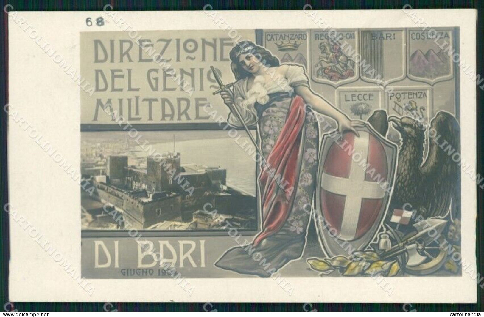 Militari Reggimentale Direzione Del Genio Militare Di Bari Foto Cartolina XF6899 - Sonstige & Ohne Zuordnung