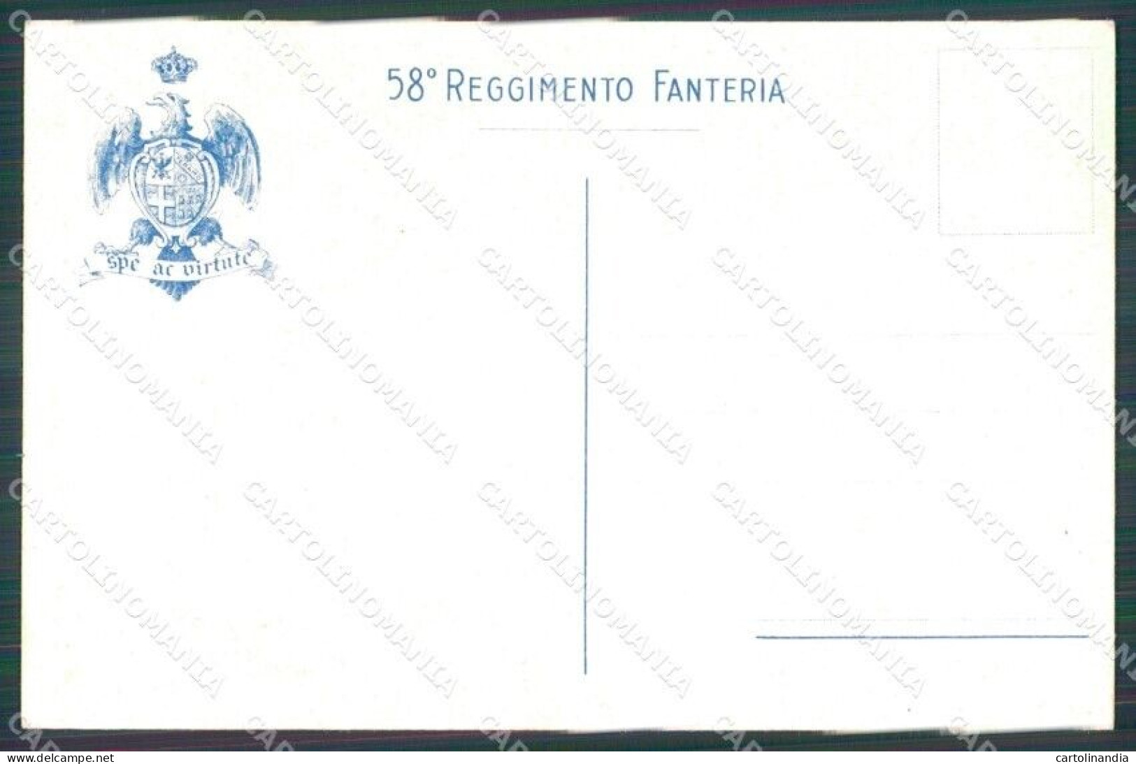 Militari Reggimentali 58º Reggimento Fanteria Podgora Gorizia Cartolina XF5003 - Regimente