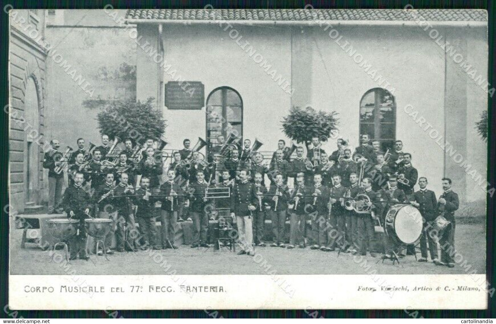 Militari Reggimentali 77º Reggimento Fanteria Corpo Musicale Cartolina XF5437 - Regiments