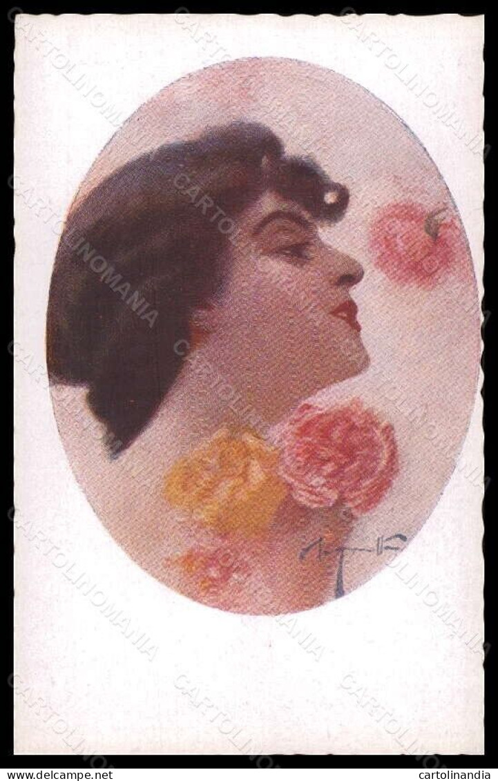 Artist Signed Illustratori Pagnotta Glamour Lady Flowers Serie 1002 Pc VK6096 - Sonstige & Ohne Zuordnung