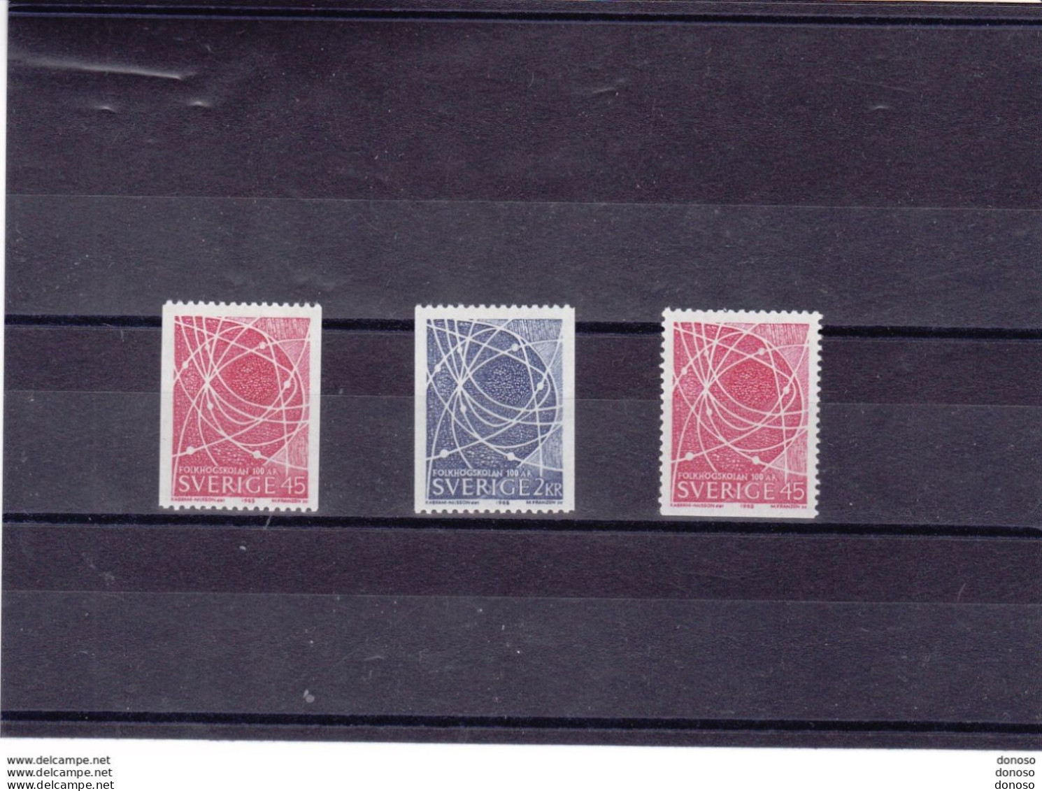 SUEDE 1968 HAUTES ECOLES POPULAIRES Yvert 597-598 + 597a, Michel 614-615 NEUF** MNH Cote 5,30 Euros - Nuovi