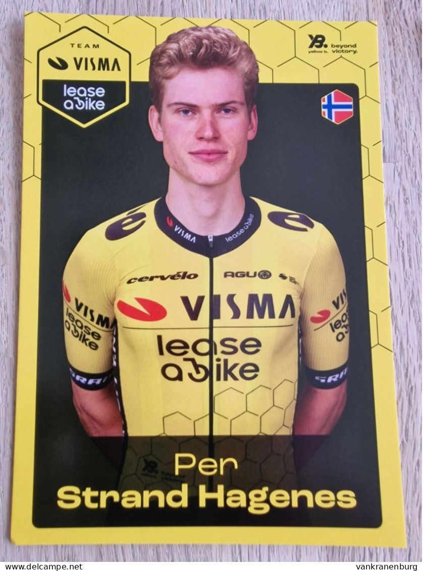 Card Per Strand Hagenes - Team Visma-Lease A Bike - 2024 - Cycling - Cyclisme - Ciclismo - Wielrennen - Cycling