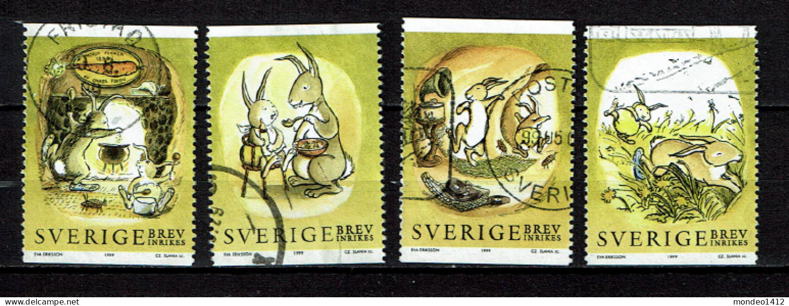 Sweden 1999 - Yv 2071/74 - Nouvel An Chinois, Jahr Des Hasen, Year Of The Rabbit - Used - Gebruikt