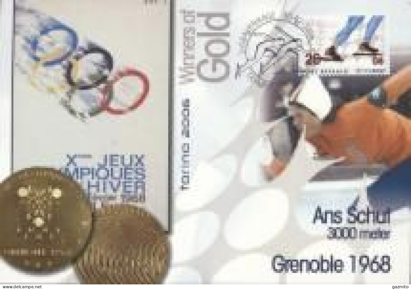 Netherlands 2012, Olympic Games Winners, Grenoble Ans Schut, Special Cover - Inverno1968: Grenoble