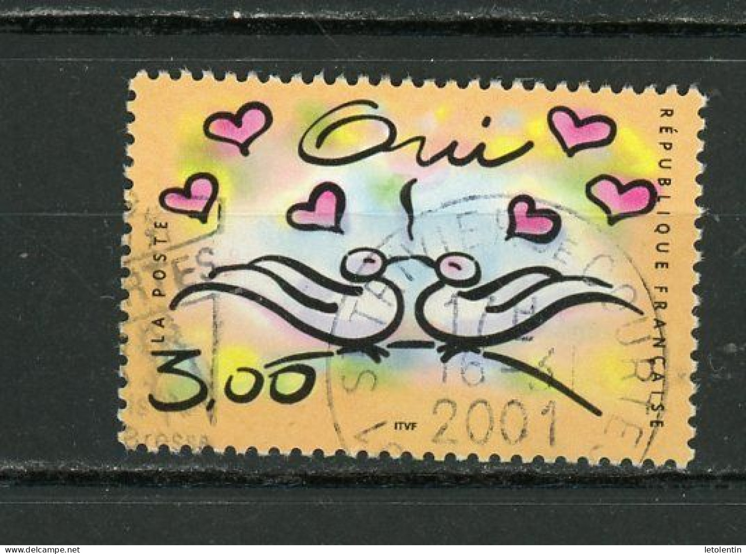 FRANCE - TIMBRE À MESSAGE - N° Yvert 3229 Obli. Ronde De "St TRIVIER DE COURTE De 2001" - Usati