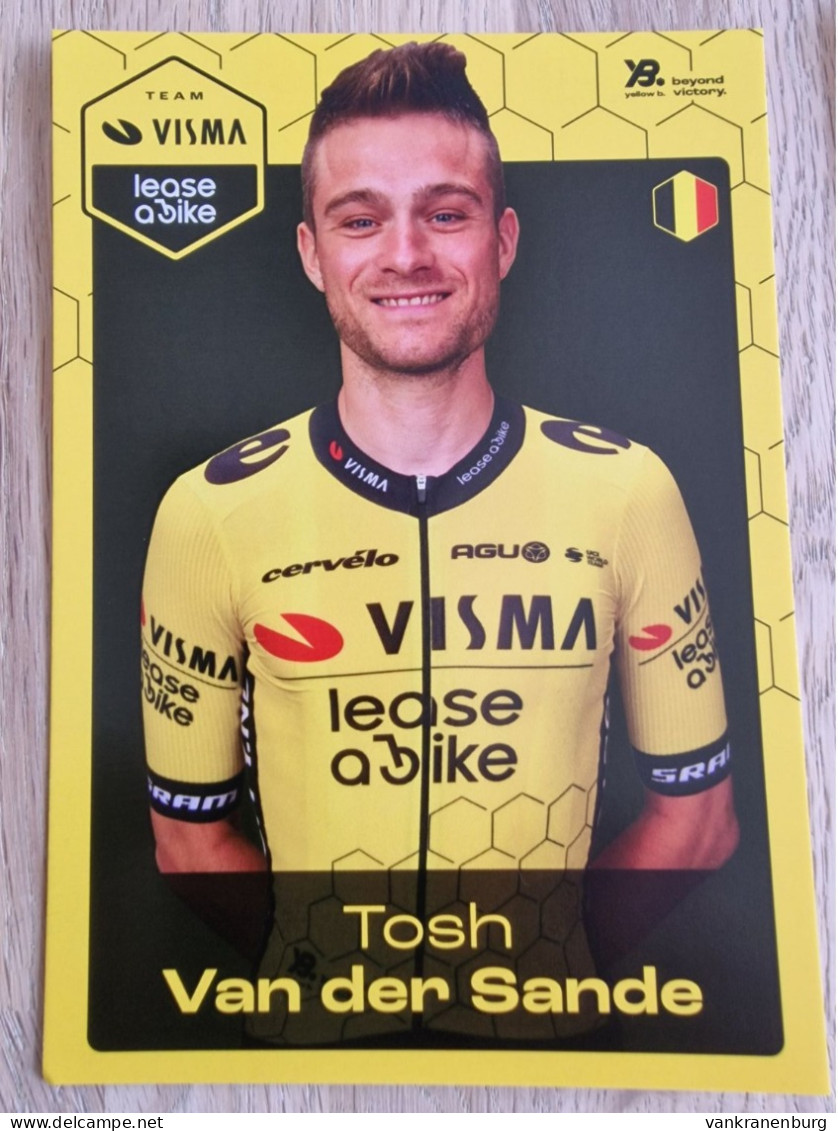 Card Tosh Van Der Sande - Team Visma-Lease A Bike - 2024 - Cycling - Cyclisme - Ciclismo - Wielrennen - Wielrennen