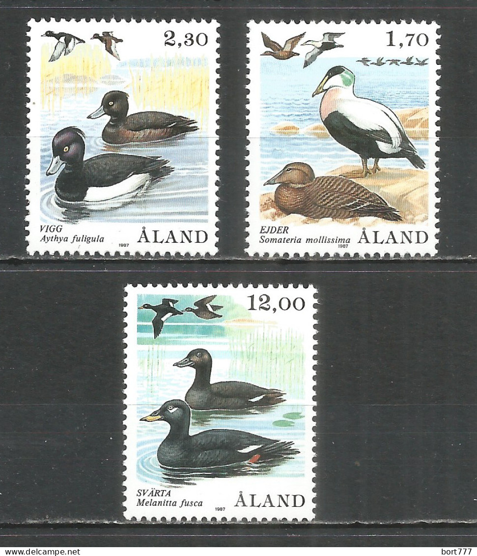 Aland Finland 1987 Year. Mint Stamps MNH (**) Mi. # 20-22 Birds - Ålandinseln