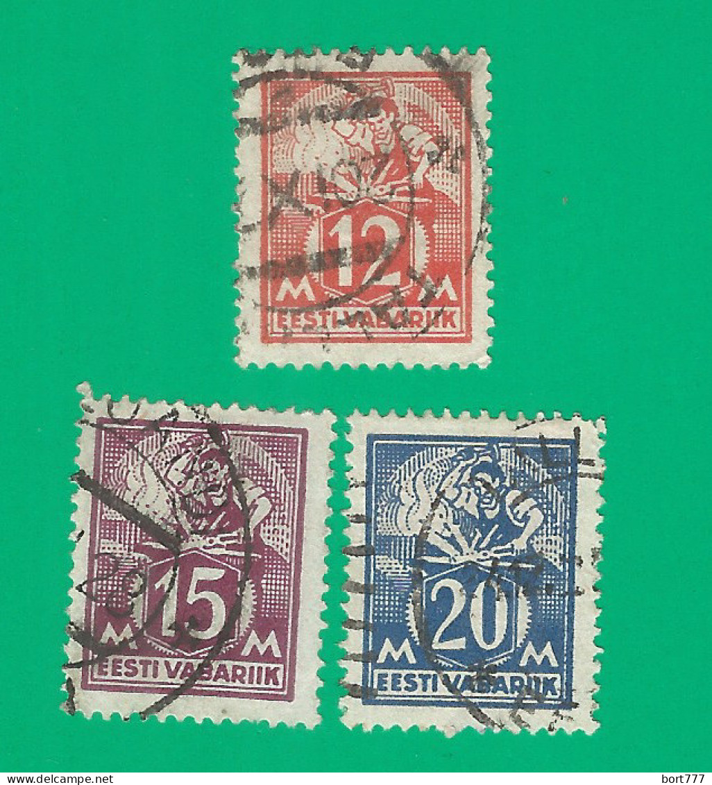 Estonia 1925 Year Used Stamps Mich.# 57-59  - Estonie