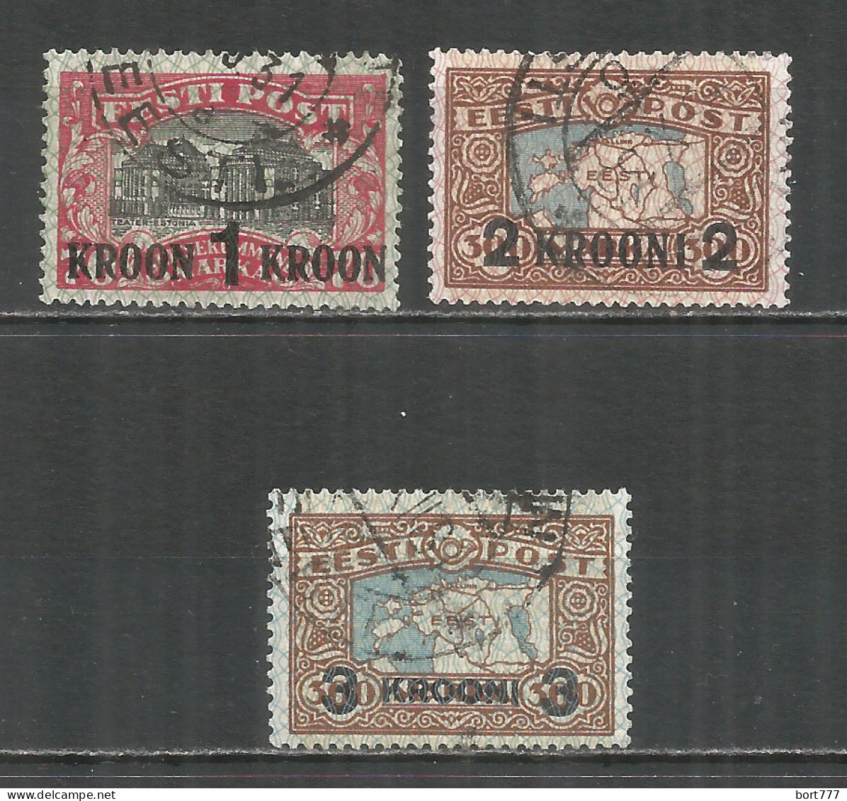 Estonia 1930 Year Used Stamps Mich.# 87-89 - Estonia