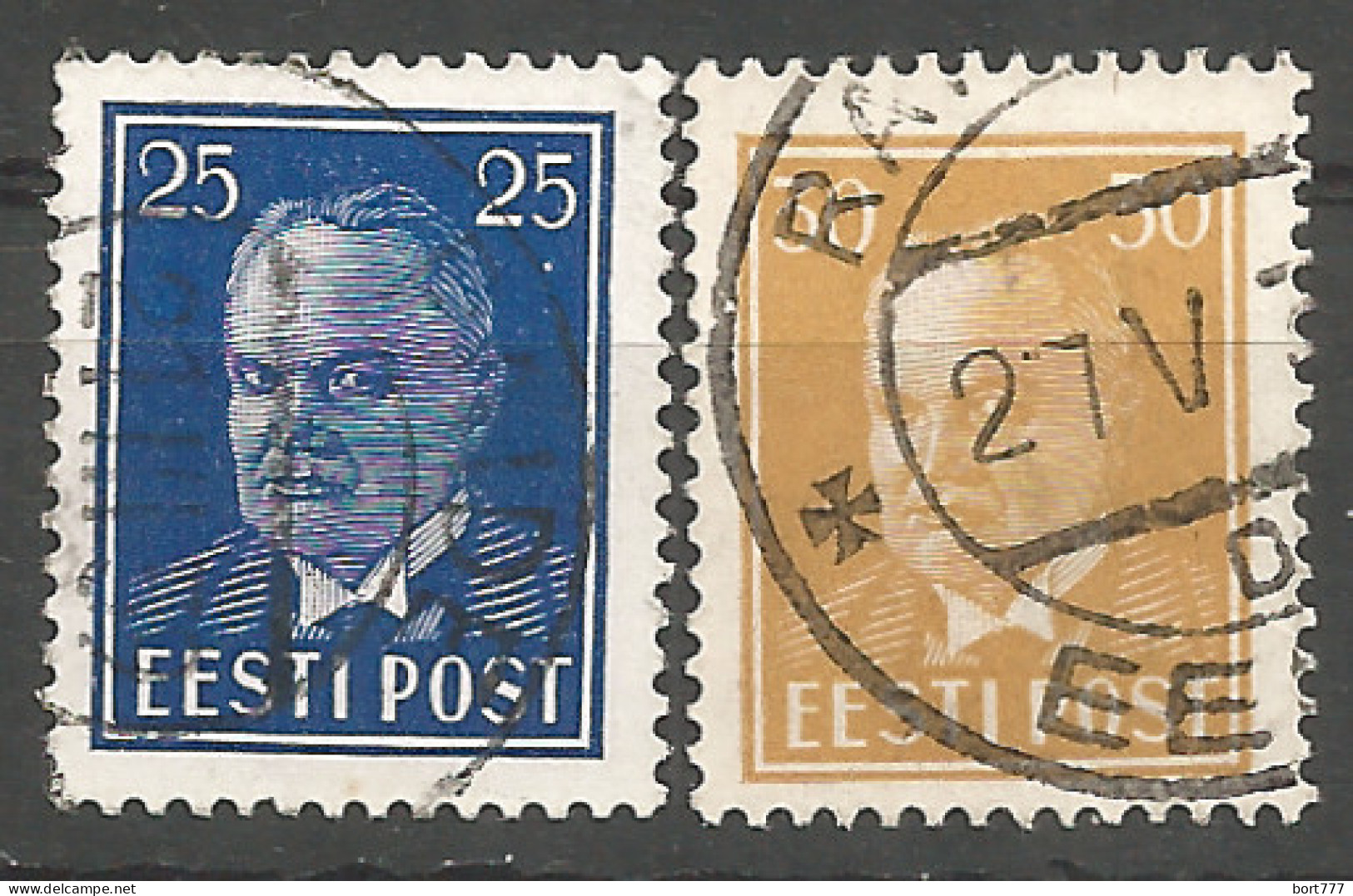 Estonia 1938 Year Used Stamps Mich.# 135-36 - Estonia