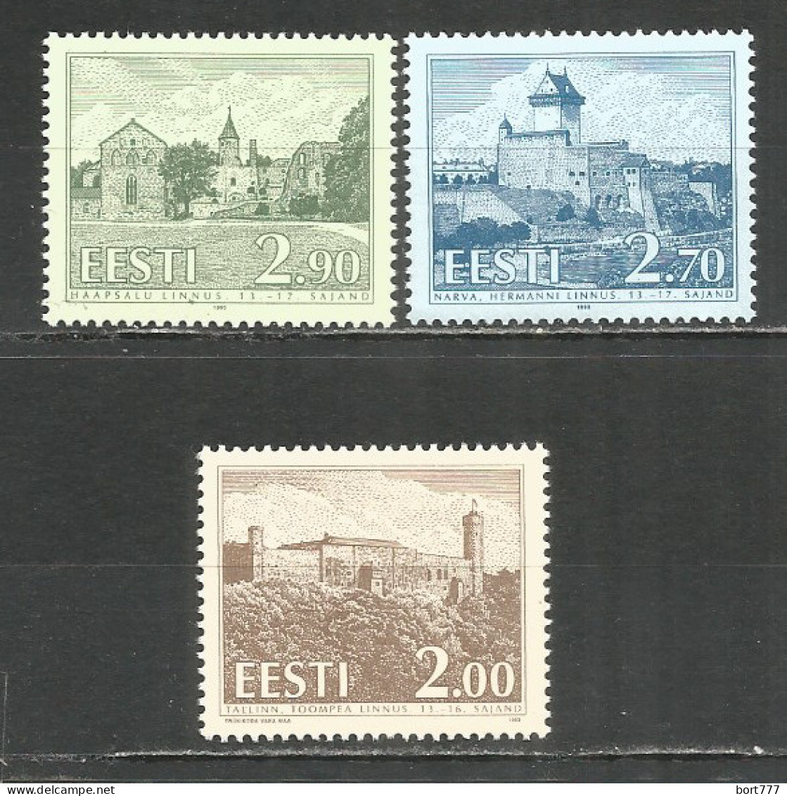 Estonia 1993 Mint Stamps MNH (**)  Mich.# 213,218,220 - Estonie