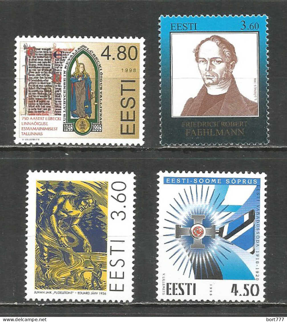 Estonia 1998 Mint Stamps MNH (**) Mich.#  326,332,335,338 - Estonie