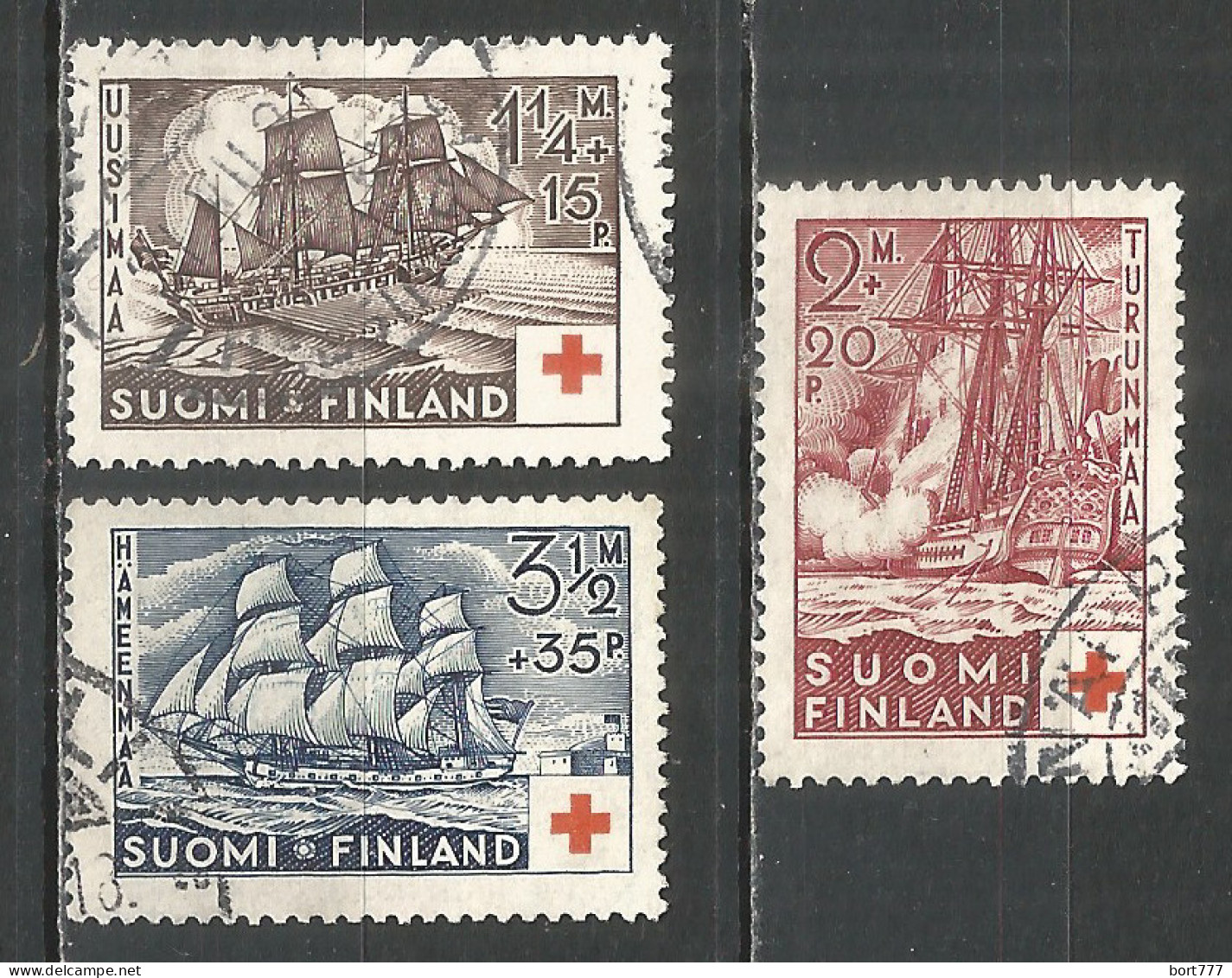 Finland 1937 Used Stamps Set Mi. 199-201 - Oblitérés