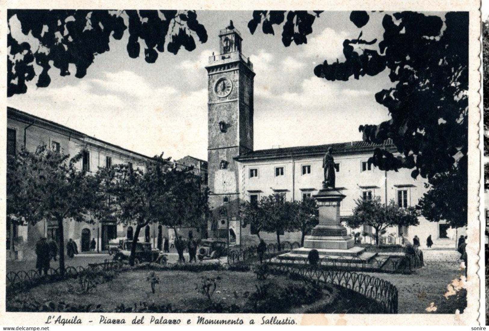 L'AQUILA - PIAZZA DEL PALAZZO - ED.SANTINI - VG 1940 FG - C0344 - L'Aquila