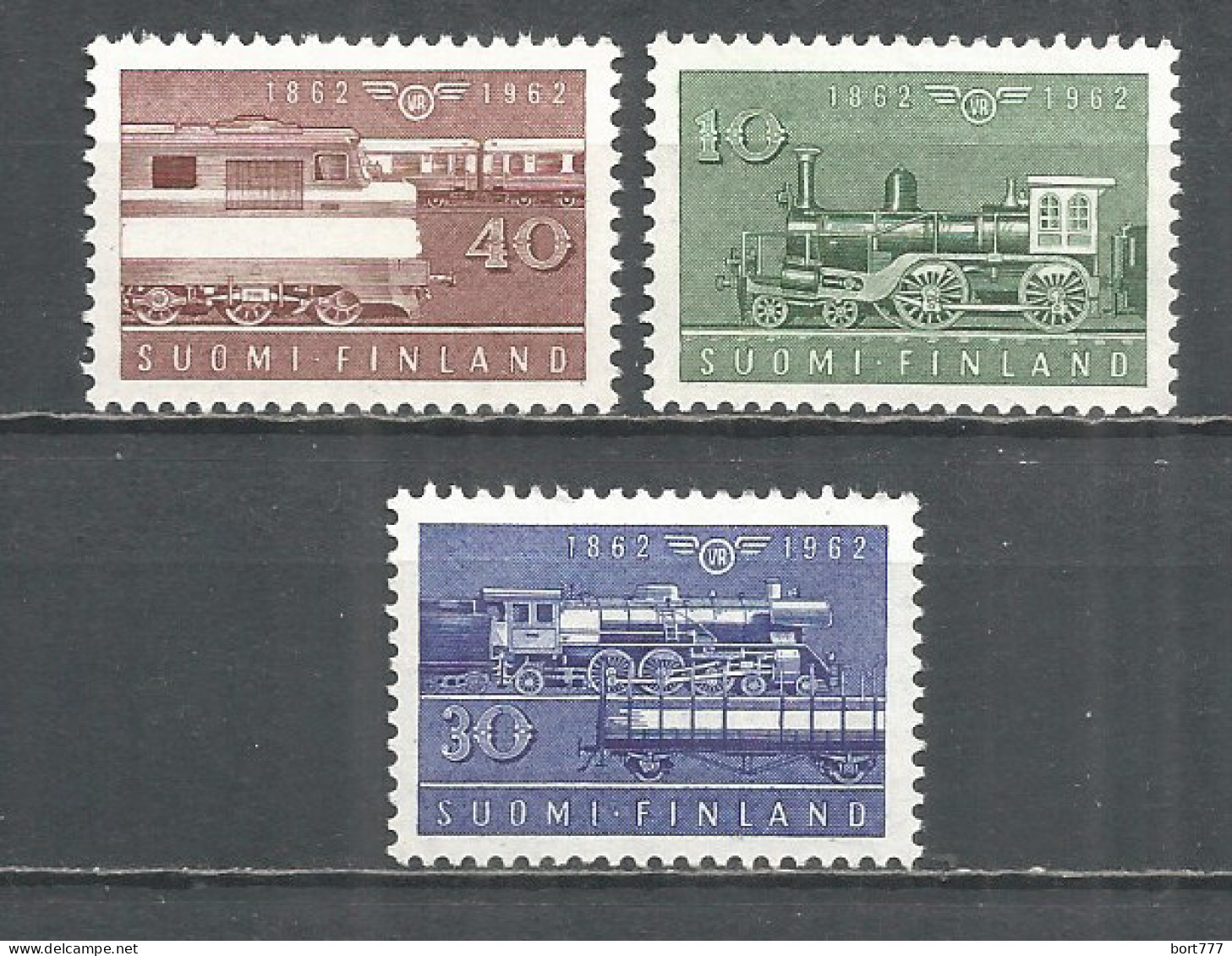 Finland 1962 Year. Mint Stamps MNH (**) Trains - Neufs