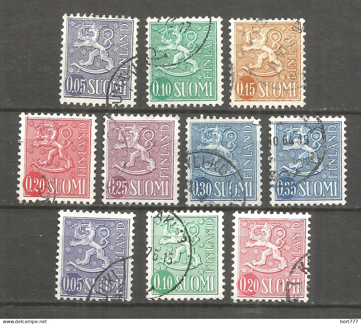 Finland 1963 Used Stamps 10v - Gebraucht