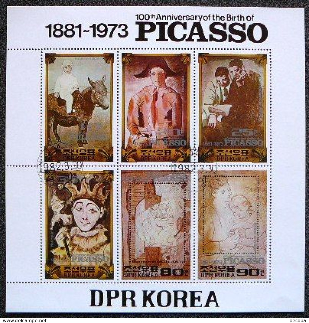 (dcth-203)    N Korea    Mi Nr.  Bloc 112   Picasso - Korea, North