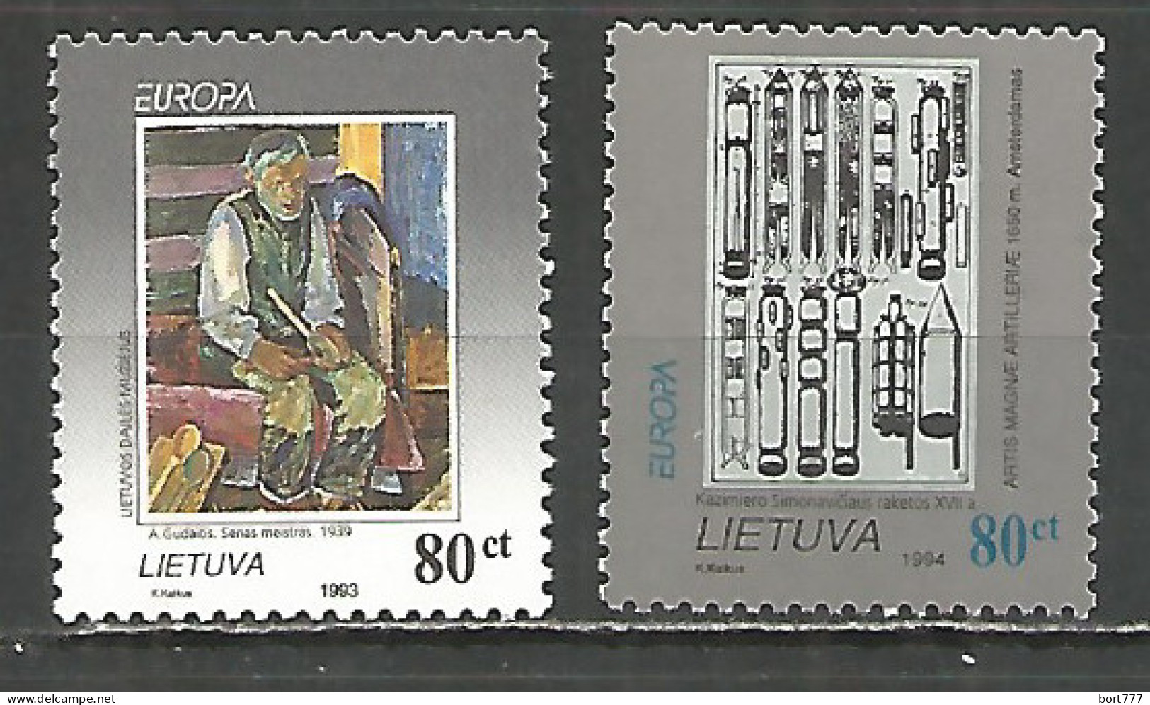 Lithuania 1993-94 Years Mint Stamps MNH (**) Europa Cept - Lithuania