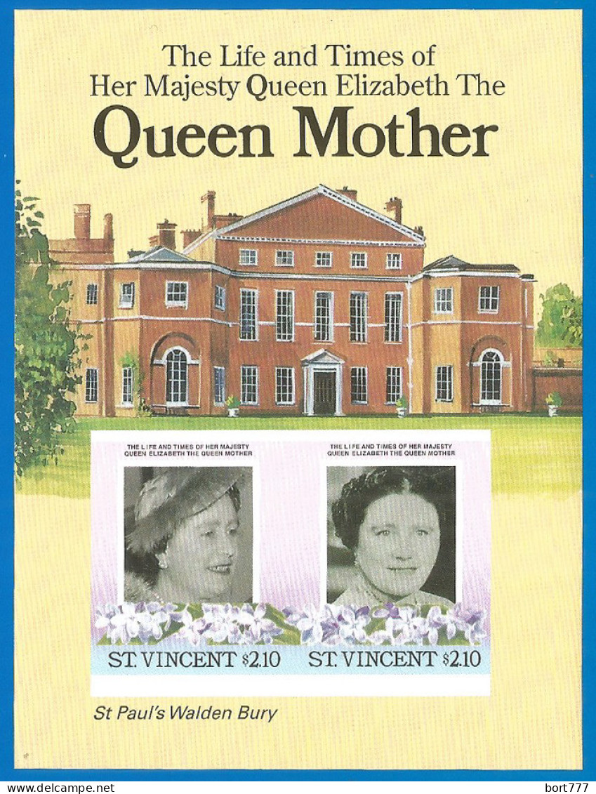 Saint Vincent 1985 Mint Block MNH (**) Queen Elizabeth - St.Vincent (1979-...)