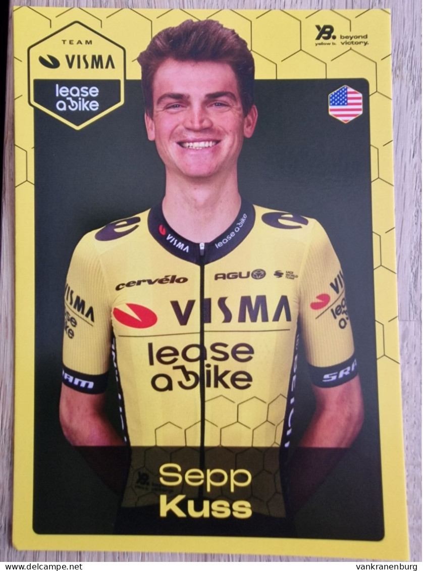 Card Sepp Kuss - Team Visma-Lease A Bike - 2024 - Cycling - Cyclisme - Ciclismo - Wielrennen - Cycling