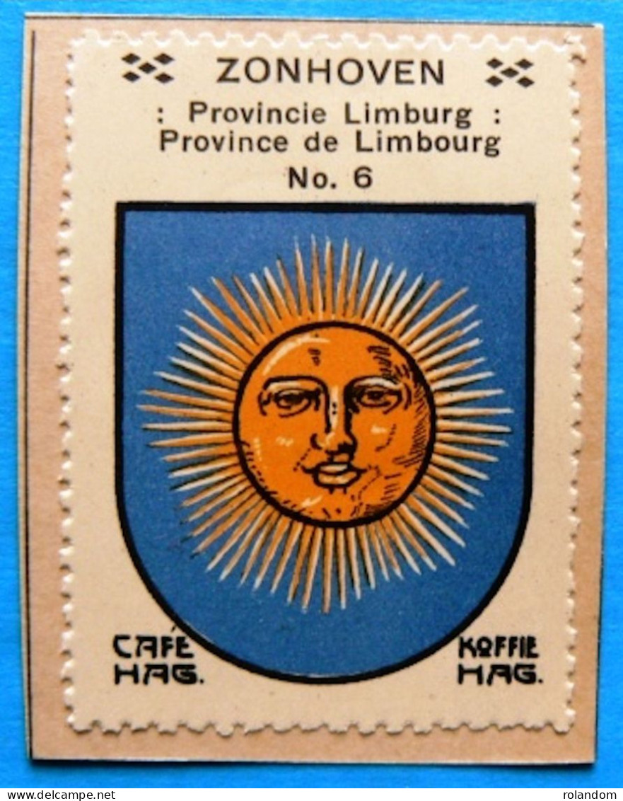 Limburg Limbourg N006 Zonhoven Timbre Vignette 1930 Café Hag Armoiries Blason écu TBE - Thé & Café