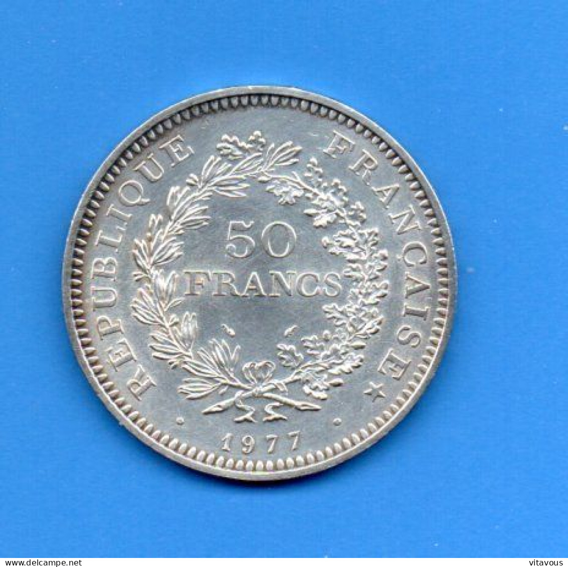 Pièce  Argent Française 1977 - 50 Francs Hercule (ref 1977.2) - 50 Francs