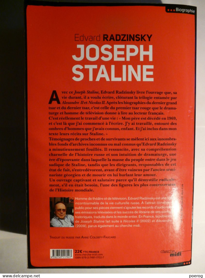 JOSEPH STALINE - BIOGRAPHIE EDVARD RADZINSKY - 2010 CHERCHE MIDI EDITEUR