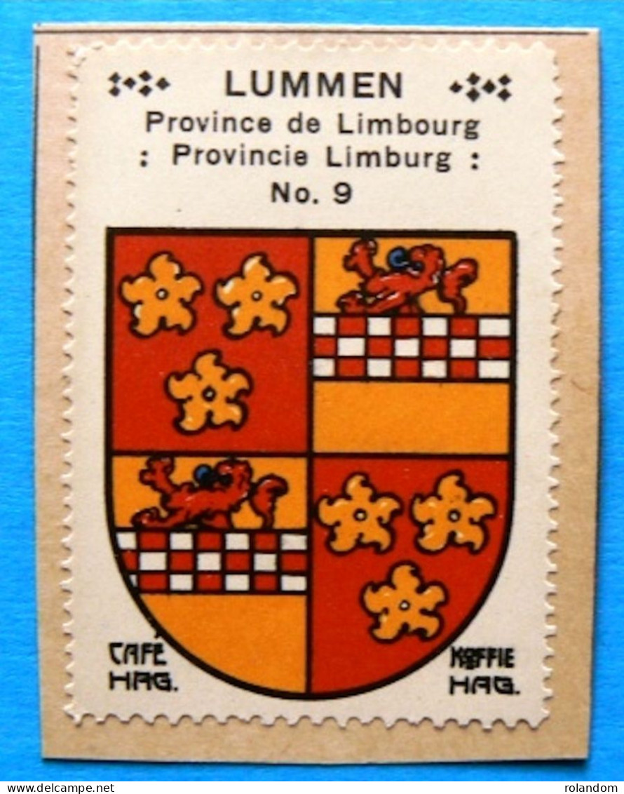 Limburg Limbourg N009 Lummen Timbre Vignette 1930 Café Hag Armoiries Blason écu TBE - Tee & Kaffee