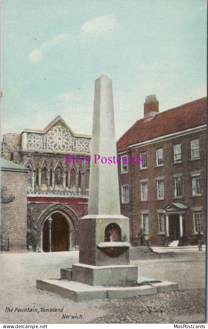 Norfolk Postcard - The Fountain, Tombland, Norwich  DZ142 - Norwich
