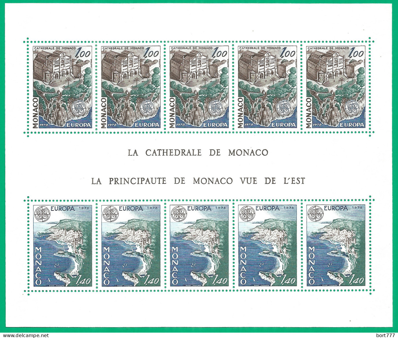 Monaco 1978 Year., S/S Block Mint MNH (**) - EUROPA CEPT - Blocks & Sheetlets
