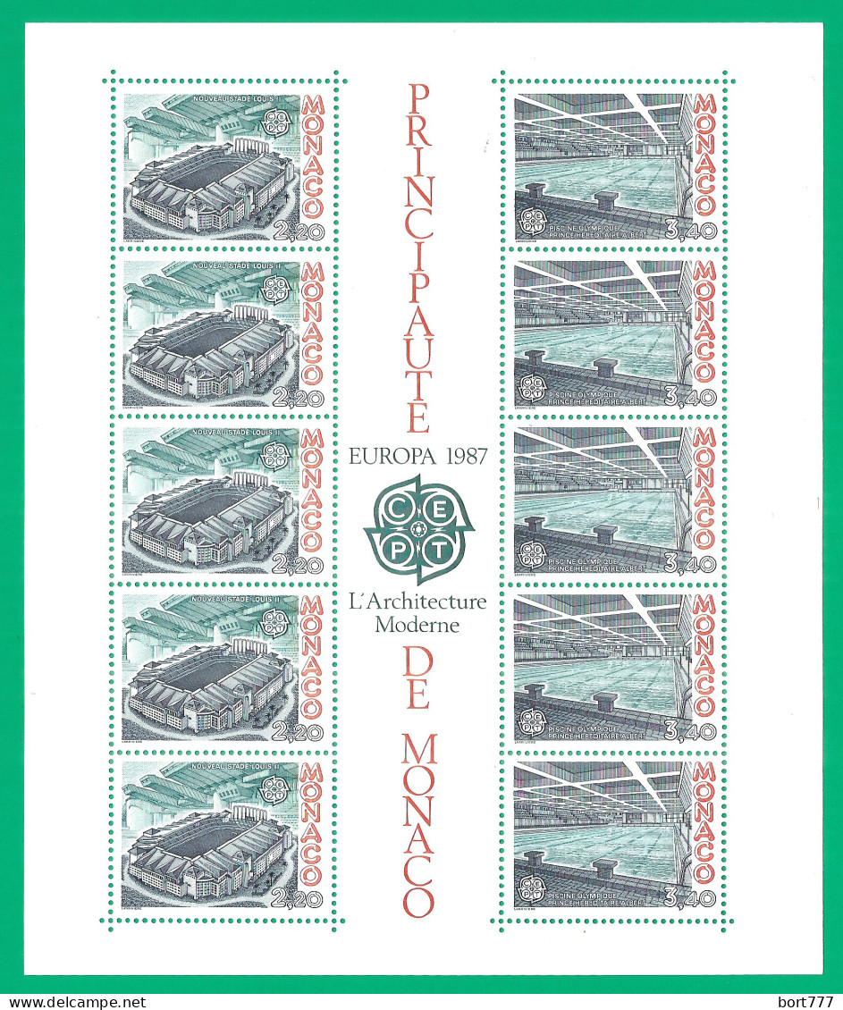 Monaco 1987 Year., S/S Block Mint MNH (**) - EUROPA CEPT - Blocks & Kleinbögen