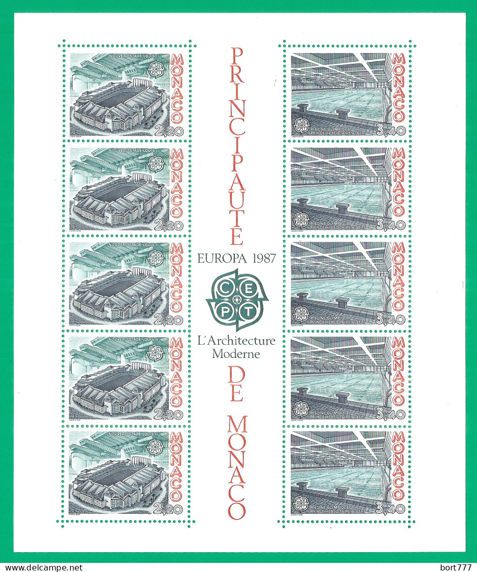 Monaco 1987 Year., S/S Block Mint MNH (**) - EUROPA CEPT - Blocks & Sheetlets