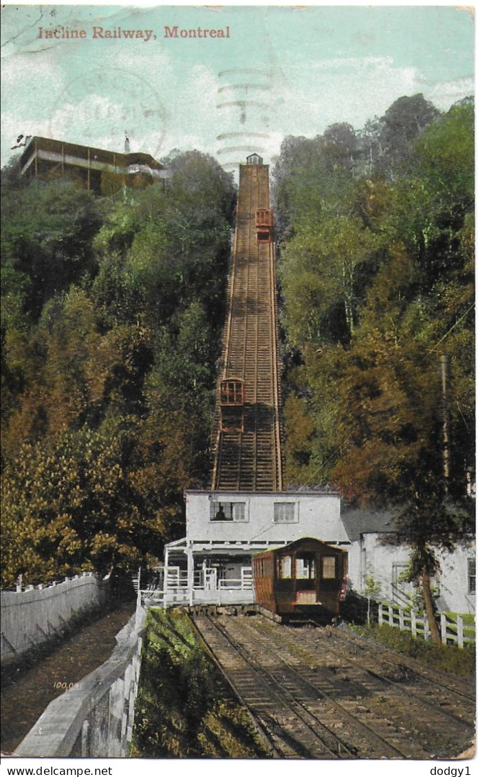 INCLINE RAILWAY, MONTREAL, QUEBEC, CANADA. Circa 1921. USED POSTCARD   Mm4 - Montreal