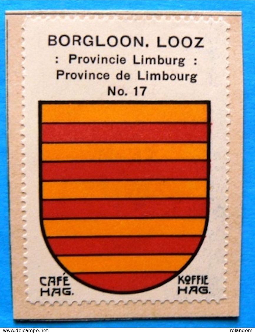 Limburg Limbourg N017 Borgloon Looz Timbre Vignette 1930 Café Hag Armoiries Blason écu TBE - Tea & Coffee Manufacturers