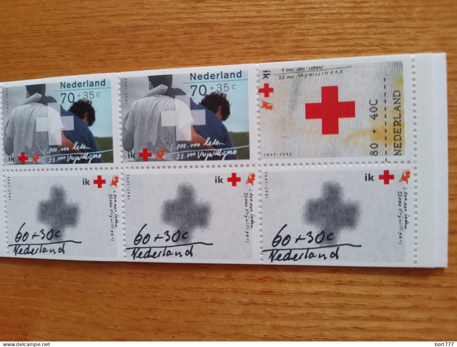 NETHERLANDS 1992 Booklet PB 46 - Mint MNH (**) Red Cross - Booklets & Coils