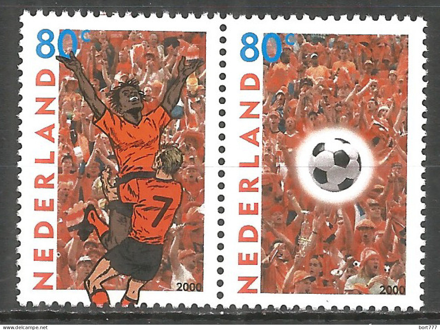 NETHERLANDS 2000 Year , Mint Stamps MNH (**)  Soccer Football - Unused Stamps