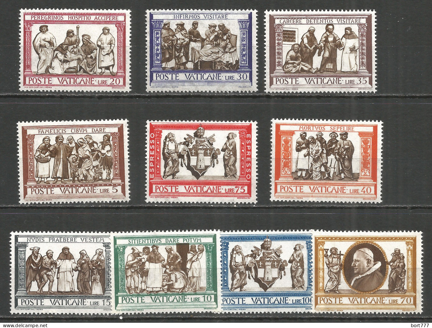 Vatican 1961 , Mint Stamps MNH (**) Set - Unused Stamps
