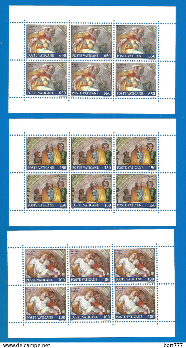 Vatican 1991 , 3 S/S Blocks Mint MNH (**)  - Blokken & Velletjes