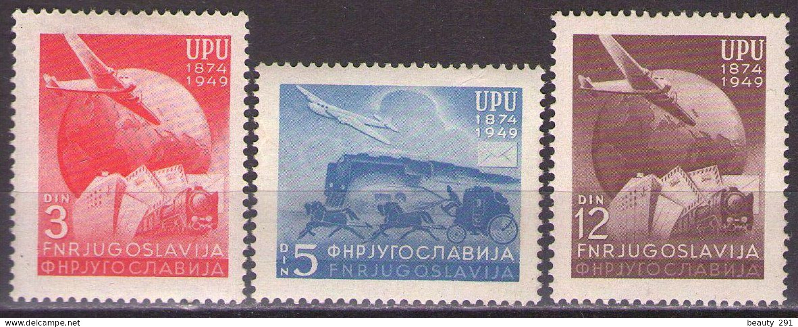 Yugoslavia 1949 - 75th Anniversary Of UPU, Mi 578-580 - MNH**VF - Ongebruikt