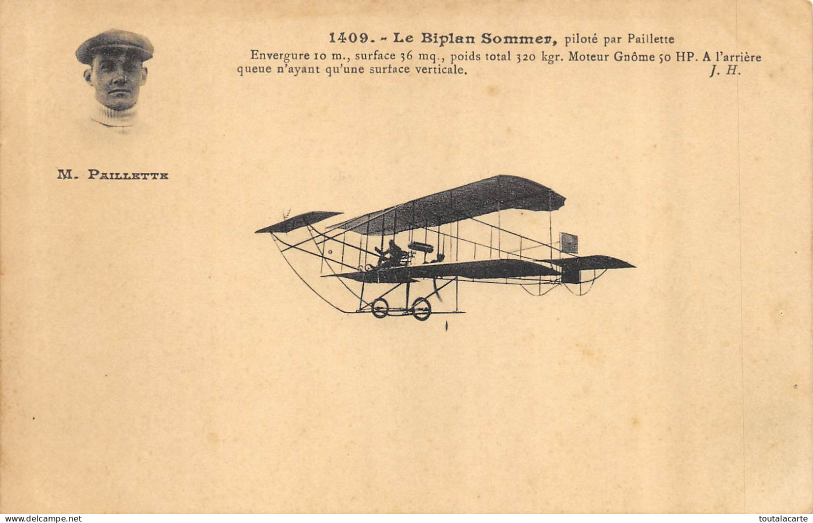 CPA  LE BIPLAN PILOTE PAR PAILLETTE - ....-1914: Precursores