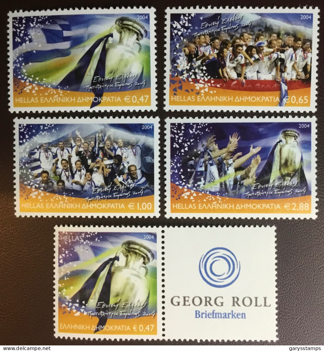 Greece 2004 Euro Football Winners Both Issues MNH - Unused Stamps